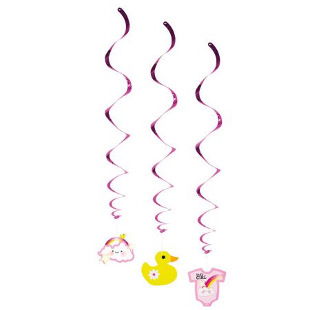 b53208 3 decoration spirale baby girl 