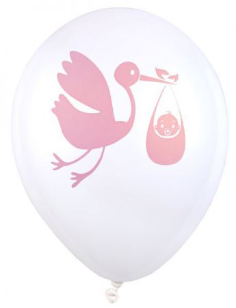 5727 5 rose ballon cygogne rose 