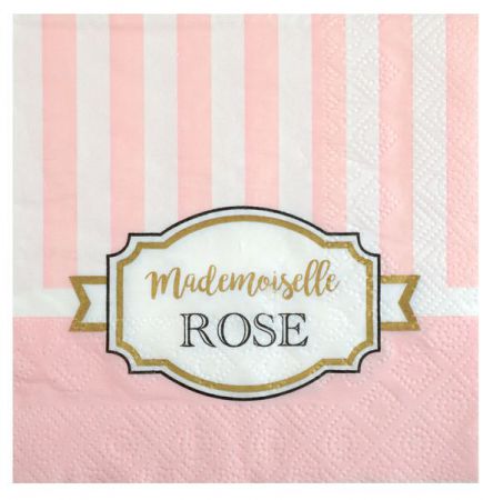 5733 serviette mamzelle rose 