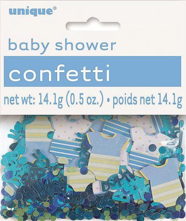 confettis baby shower bleu 
