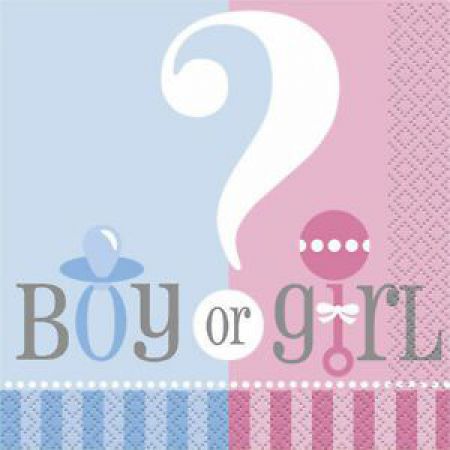 serviette boy or girl 