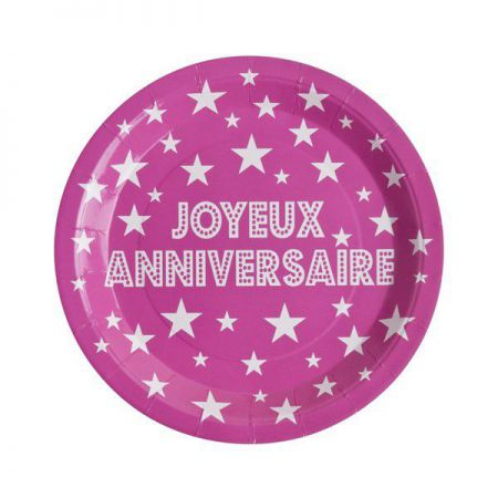 assiette joyeux anniversaire les 10 pieces magasin winn action promo 