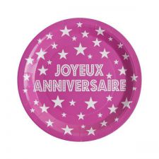 assiette joyeux anniversaire les 10 pieces magasin winn action promo