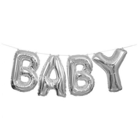 ballon baby argent 