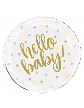 ballon hello baby rond 45cm 