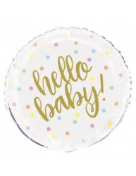 ballon hello baby rond 45cm 