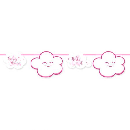 guirlande fille nuage hello world 