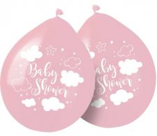 ballon latex baby shower rose nuage 