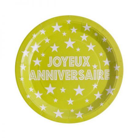 assiette joyeux anniversaire les 10 pieces anniversaire table vert anniversaire promo fete magasin action solderie winn 