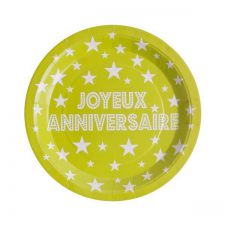 assiette joyeux anniversaire les 10 pieces anniversaire table vert anniversaire promo fete magasin action solderie winn