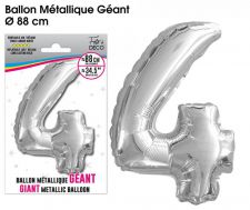 ballon helium alu geant chiffre 4 