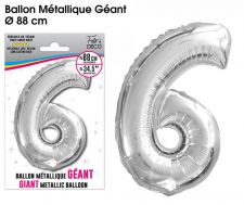 ballon helium alu geant chiffre 6 