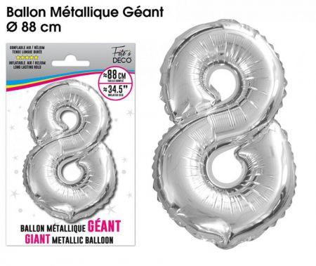 ballon geant chiffre 8 