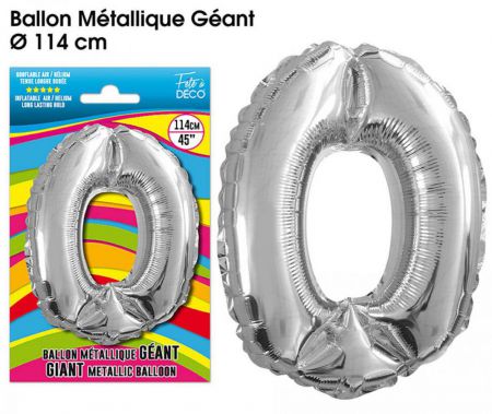 ballon helium alu geant chiffre 0 