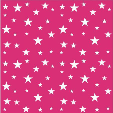 serviette etoile fushia 