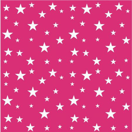 serviette etoile fushia 