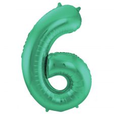 ballon chiffre 6 vert geant 