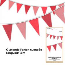 guirlande fanion nuancee rouge 