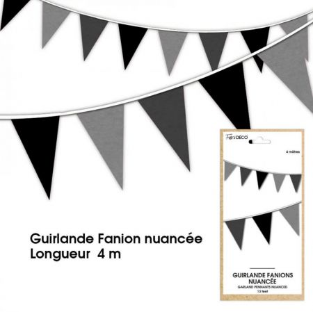 guirlande fanion nuancee noire 