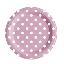 assiette pois rose les 10 pieces anniversaire communion mariage fete feudartifice cotillons