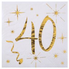 serviette des ages or 40 ans 