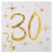 serviettes des ages or 30 ans 