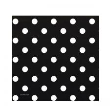 serviette 3 plis pois noir les 10 pieces anniversaire communion mariage fete feudartifice cotillons