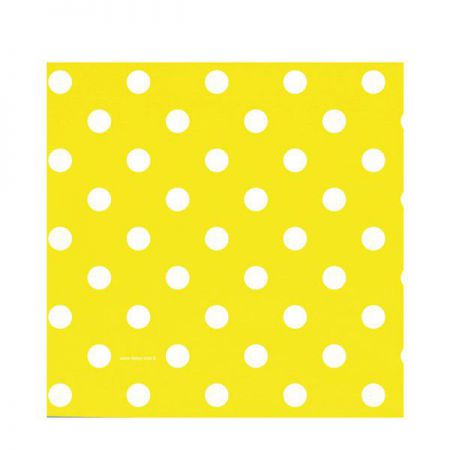 serviette 3 plis pois jaune les 10 pieces anniversaire communion mariage fete feudartifice cotillons 