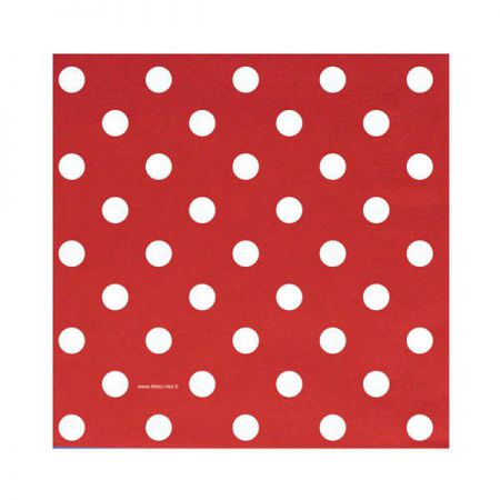 serviette 3 plis pois rouge les 10 pieces anniversaire communion mariage fete feudartifice cotillons 