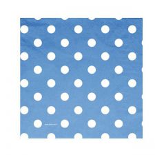serviette 3 plis pois turquoise les 10 pieces anniversaire communion mariage fete feudartifice cotillons