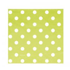 serviette 3 plis pois vert les 10 pieces anniversaire communion mariage fete feudartifice cotillons