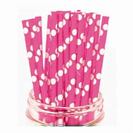 paille pois rose les 10 pieces anniversaire communion mariage fete feudartifice cotillons 