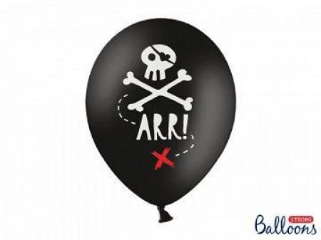 6 ballon pirate noir 