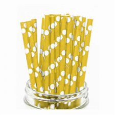 paille pois jaune les 10 pieces anniversaire communion mariage fete feudartifice cotillons