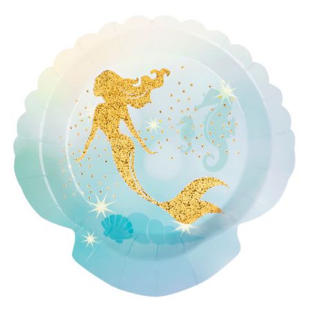 assiettes sirene coquillage 