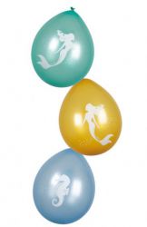 6 ballons latex sirene 