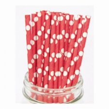 paille pois rouge les 10 pieces anniversaire communion mariage fete feudartifice cotillons