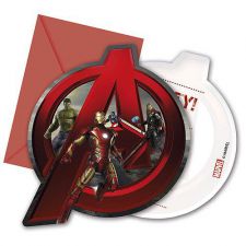 carte invitation avengers 