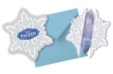 invitation reine des neiges flocons 