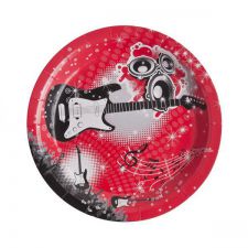 assiette rock les 10 pieces anniversaire communion mariage fete feudartifice cotillons