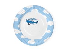 petite assiette bleu avion 