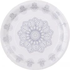 assiettes orientales argent les 10 pieces anniversaire communion mariage fete feudartifice cotillons