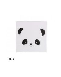 servilleta desechable panda 15ud papel 33 x 33 x 1 cm 