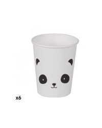vaso desechable panda 6ud carton 8 x 8 x 12 cm 