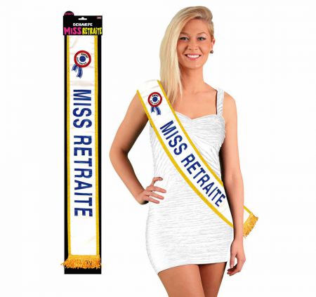 echarpe miss retraite bleue 