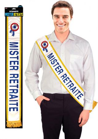 echarpe mister retraite bleue 