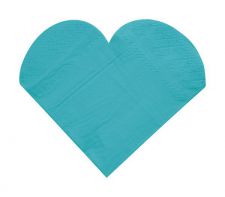 20 serviette coeur bleu 