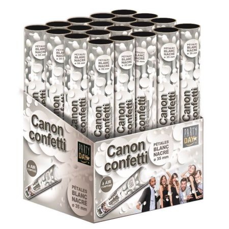 canon confettis petales blanche 