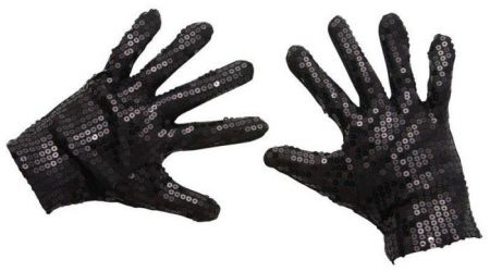 gants a sequins noirs  