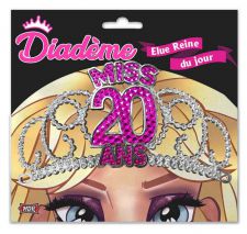 diademe 20 ans fuchsia anniversaire 